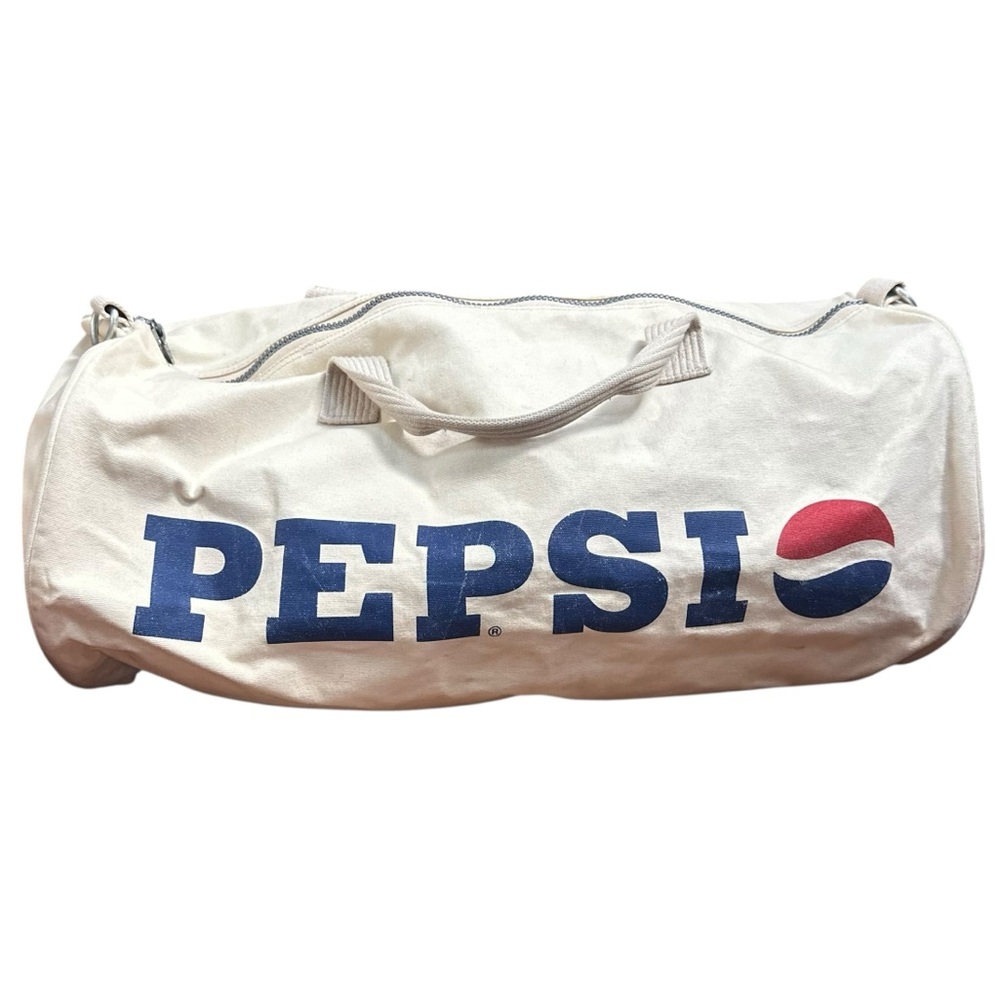 Vintage Large Canvas PEPSI Duffel Tote Bag 24"